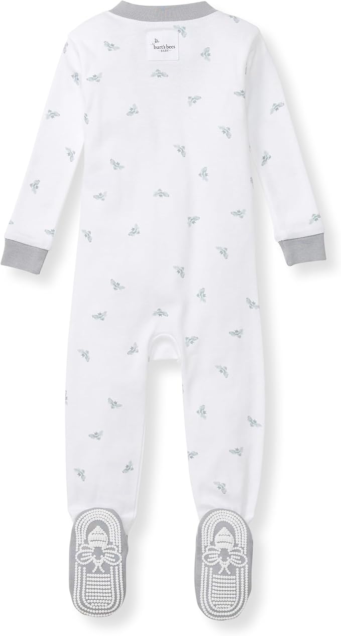Burt's Bees Baby Boys Organic Cotton, Snug Fit Footed Sleeper Pajamas | - Image 2