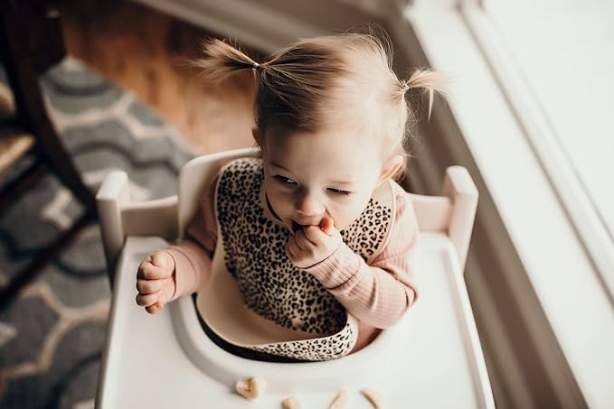 Three Little Tots Modern Silicone Baby Bib – Adjustable Fit Waterproof Catch - Image 3