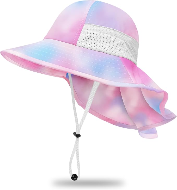 Toddler Baby Sun Hat Kids Summer Beach Essentials Adjustable Beach Hats by HONGTEYA