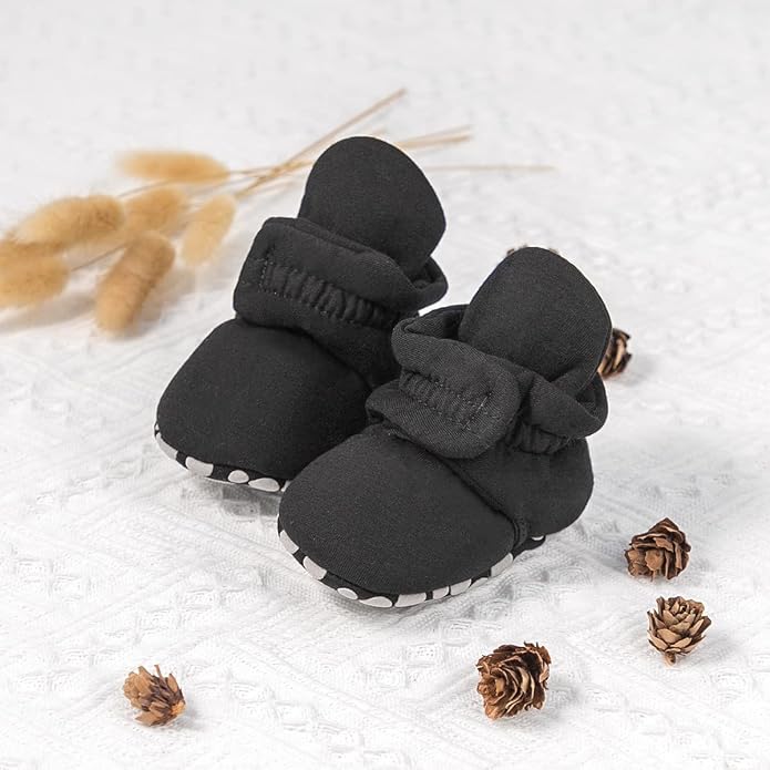 Sawimlgy Newborn Infant Baby Girl Boy Cotton Booties Stay On Sock Slippers Soft - Image 5