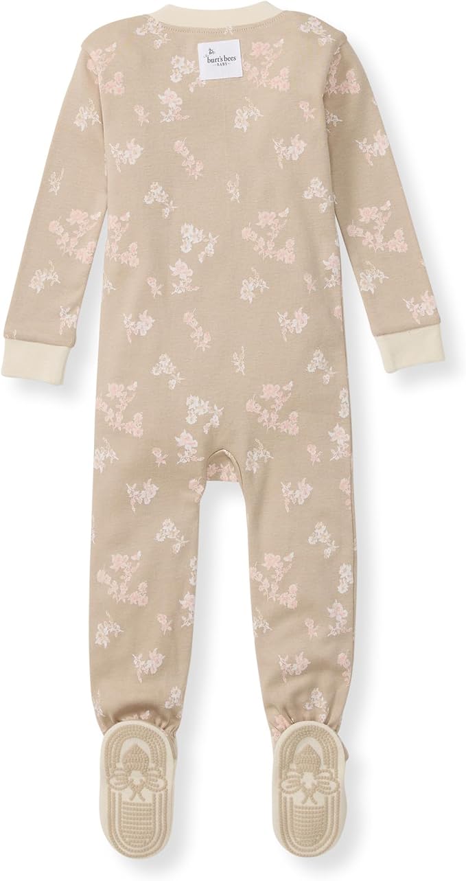Burt's Bees Baby Girls Organic Cotton, Snug Fit Footed Sleeper Pajamas | - Image 2