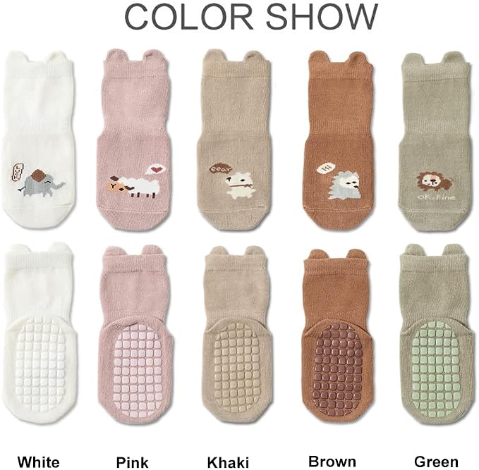 Exegawe Toddler Non Slip Socks, Cute Baby Socks - Image 4