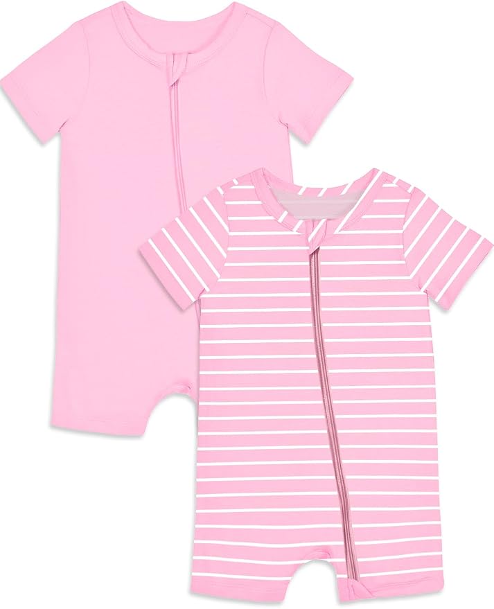 Jimonda Baby Rompers Cotton Boys Girls Short Sleeve Sleepers Pajamas Pjs | Two by JimondaBaby