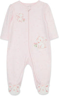 Little Me Clothes for Baby Girls' 100% Cotton Scratch-Free Tag Footie Sleeper by LittleMeChildrensApparel