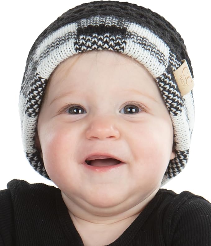 Funky Junque Baby Winter Hat – Cute Newborn Hats, Cozy Warm Infant Beanie, Soft Knit Stocking Stuffer for Babies 0–12 Months