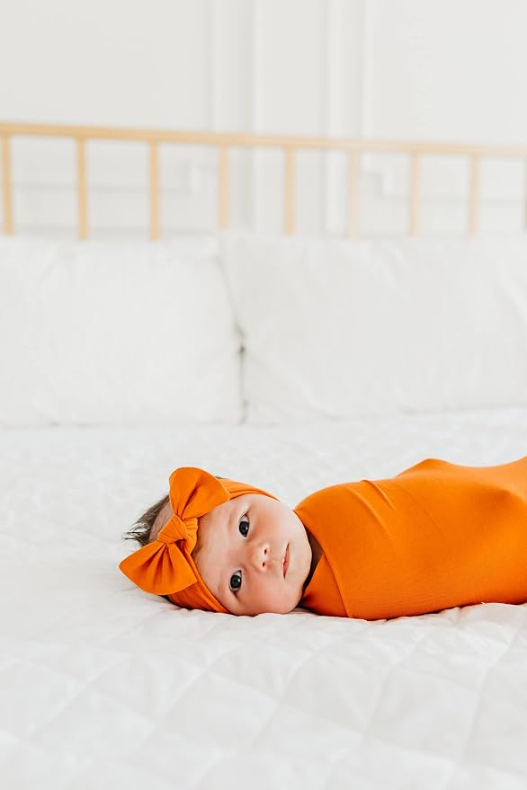 Copper Pearl Swaddle Blankets for Newborns | Soft Stretchy Receiving Blankets - Image 4
