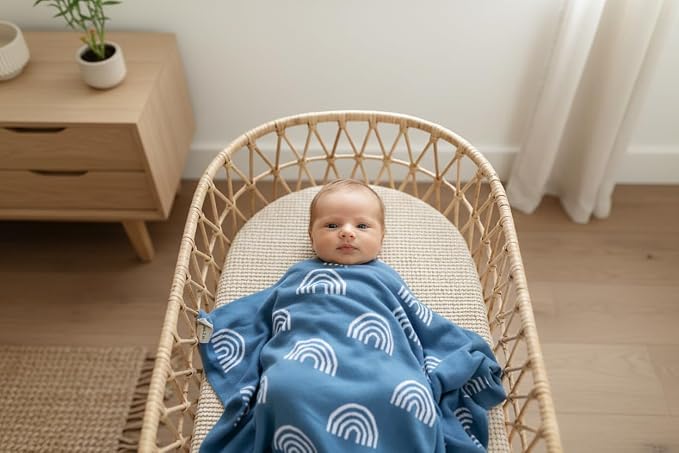 Baby Receiving Blanket Boys 100% Cotton Buttery Soft Cozy Receiving Swaddle - Image 2
