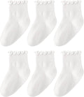 HONGTEYA 6 Pairs Toddler Ruffle Socks by HONGTEYA