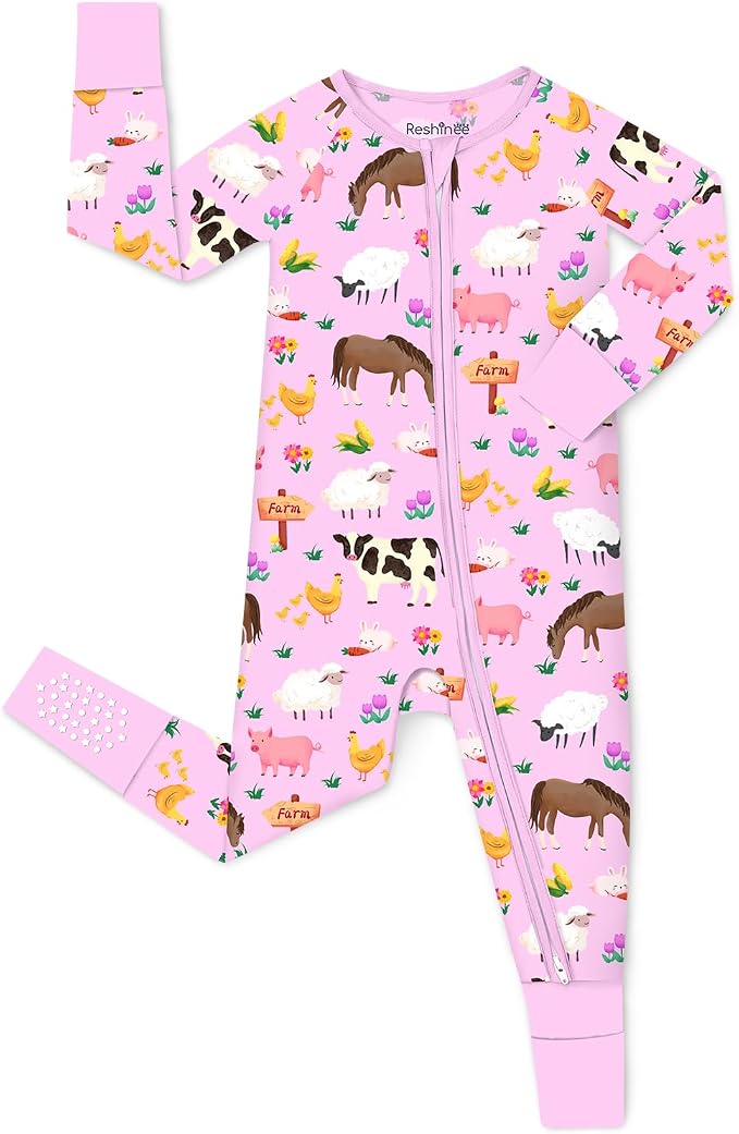 babee Reshinee Viscose Derived from Bamboo Baby Footie Pajamas Convertible by babeeReshinee