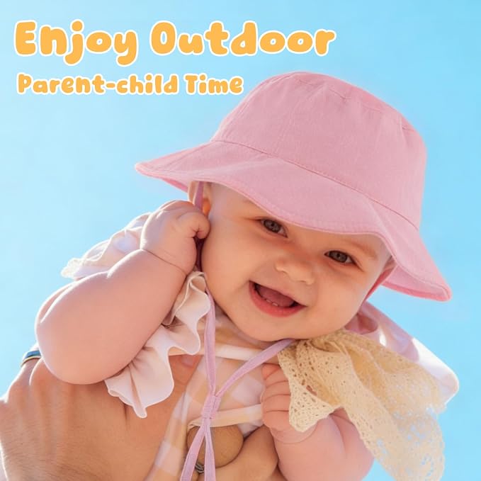 Muslin Baby Sun Hat Sun Protection Baby Toddler Bucket Hats - Image 5
