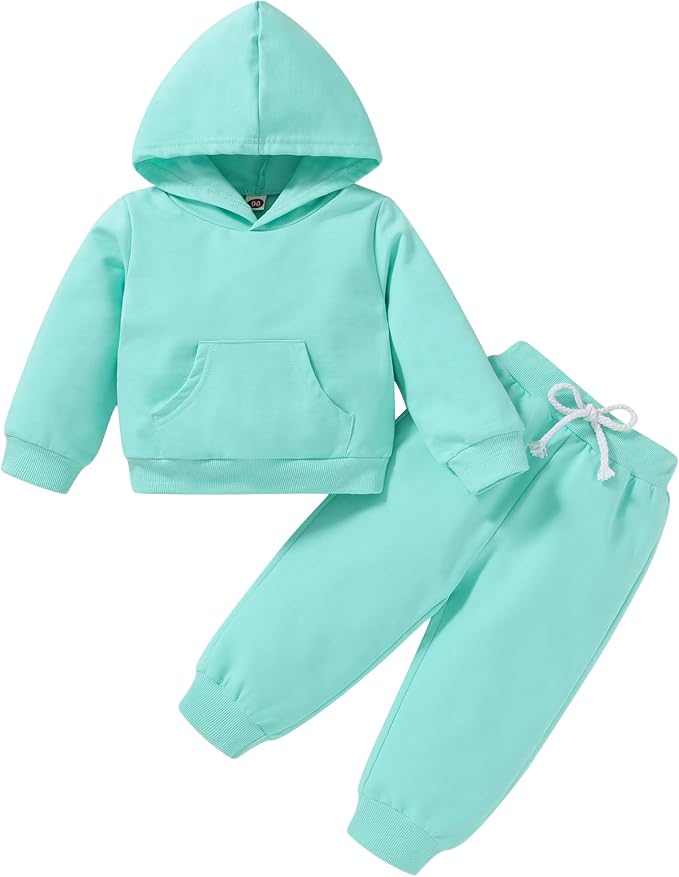 Happy Town Baby Fall Outfits for Girl Boy Long Sleeve Hoodie Top and Long by HappyTown