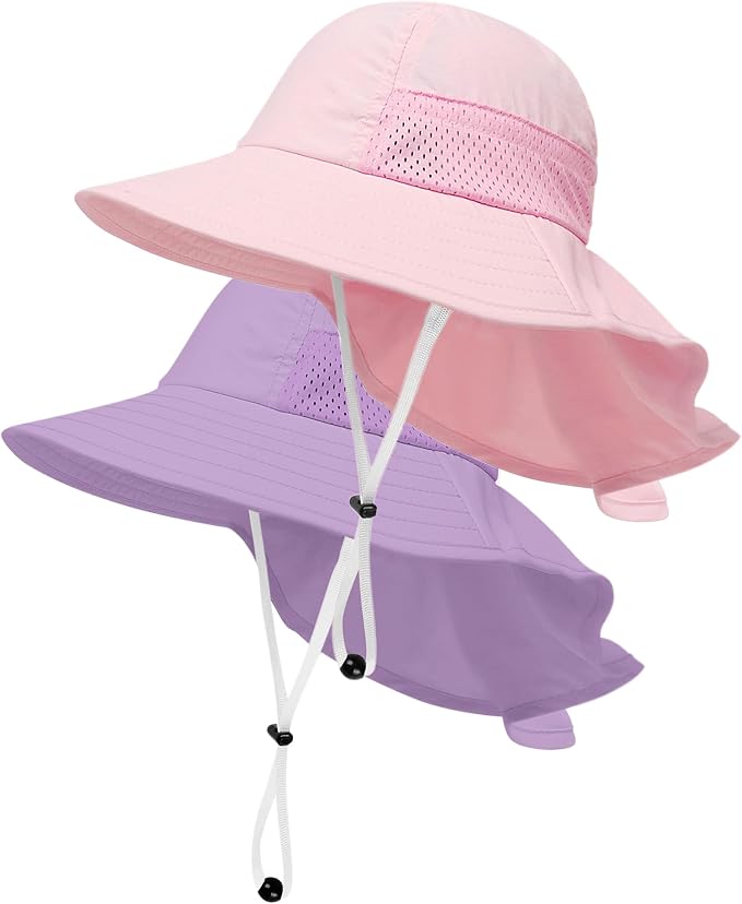 Toddler Baby Sun Hat Kids Summer Beach Essentials Adjustable Beach Hats by HONGTEYA