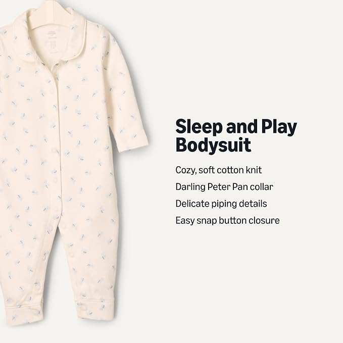Amazon Essentials x Sofia Grainge Unisex Babies' Cotton Footless Sleepsuit - Image 2