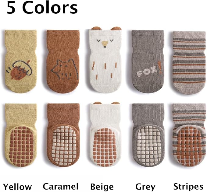 Exegawe Toddler Non Slip Socks, Cute Baby Socks - Image 3