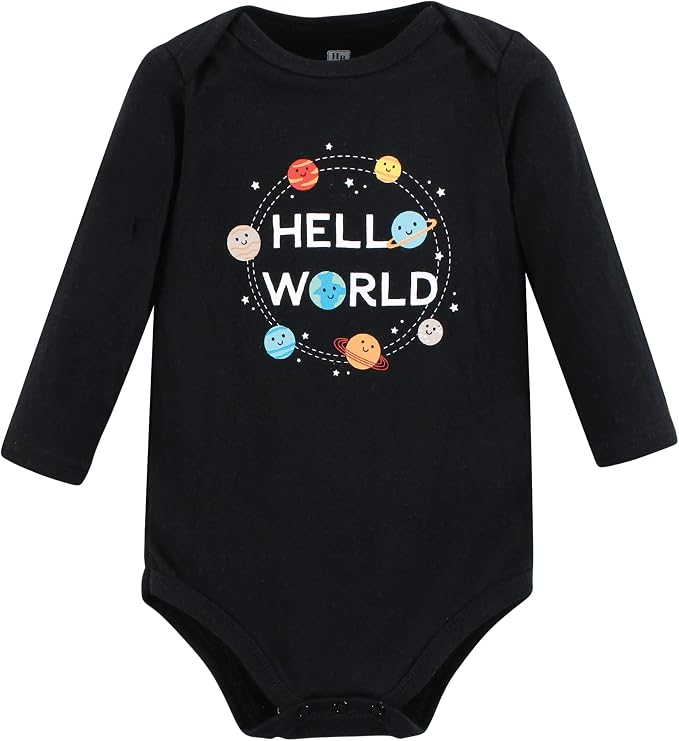 Hudson Baby baby-boys Cotton Long-sleeve Bodysuits 3-pack - Image 3
