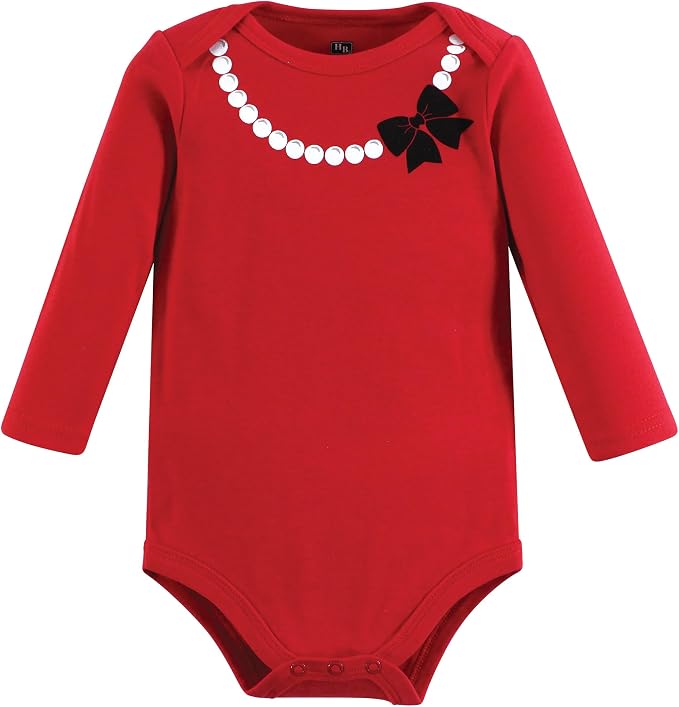 Hudson Baby Baby Girls' Cotton Long-sleeve Bodysuits 3-pack - Image 3