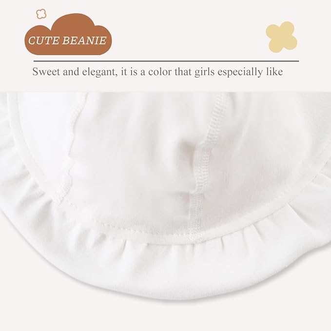 Lovely Baby Girl Hospital Hat Soft Cotton Newborn Beanie Winter Baby Hats - Image 3