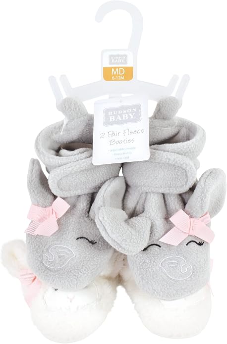Hudson Baby Baby Animal Fleece Booties 2-pack - Image 2