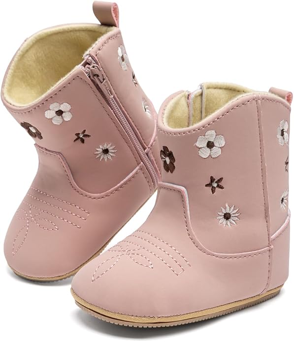 HsdsBebe Baby Boys Girls Western Cowboy Boots Infant Moccasins High Top Booties by HsdsBebe