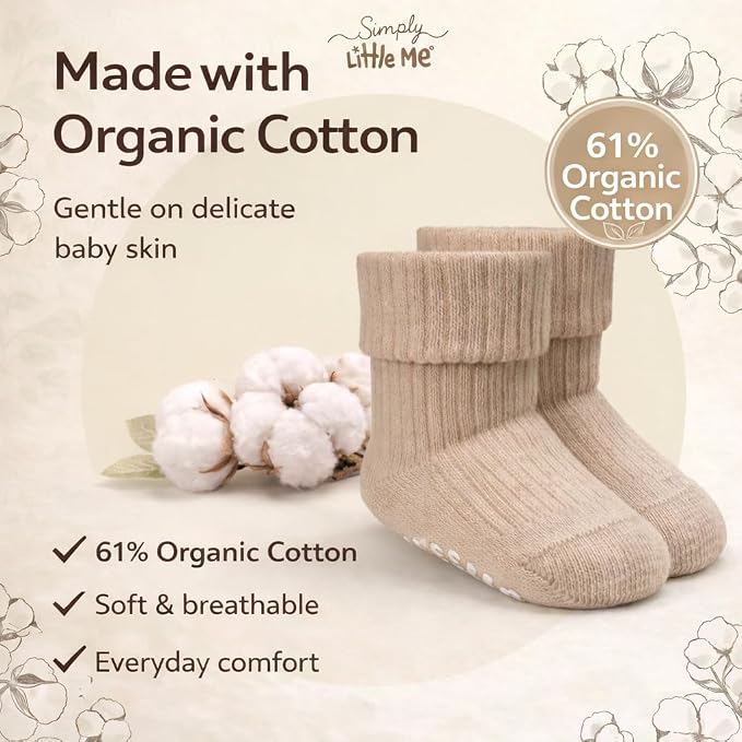 Little Me Baby Socks 16 Pairs | 61% Organic Cotton | Sizes 0-12M & 12-24M | - Image 6