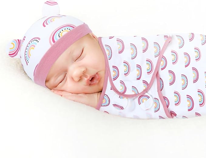 Dizila 2 Sets Adjustable Soft Cotton Blend Newborn Infant Baby Girl Receiving - Image 5