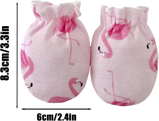 PandaEar 6 Pairs Newborn No Scratch Mittens, 100% Cotton Baby Girls Mittens | - Image 5