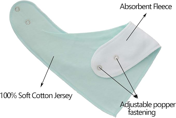 Cotton Bandana Drool Bibs for Baby Girl Boys for Drooling and Teething for 8 - Image 3