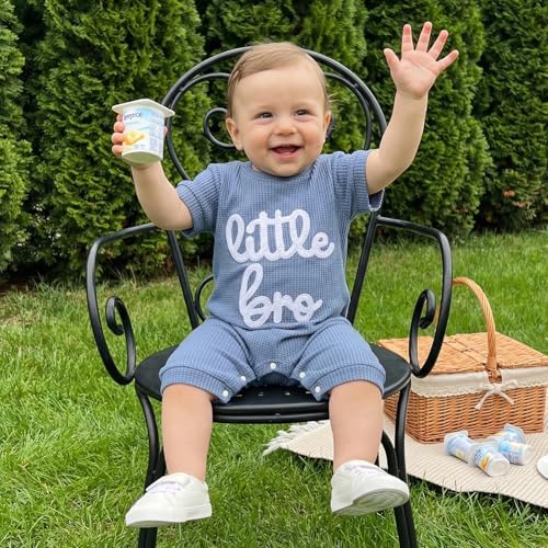 allshope Newborn Baby Boy Summer Outfit Romper Letter Embroidery Short Sleeve - Image 2