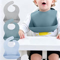 Set of 3 Silicone Bibs for Babies Toddler, Soft Adjustable Bibs for Baby Girl by Unknown