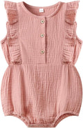 Baby Girl Bubble Romper Muslin Cotton Newborn Summer Clothes, 0-18M | Baby by WATOCHE