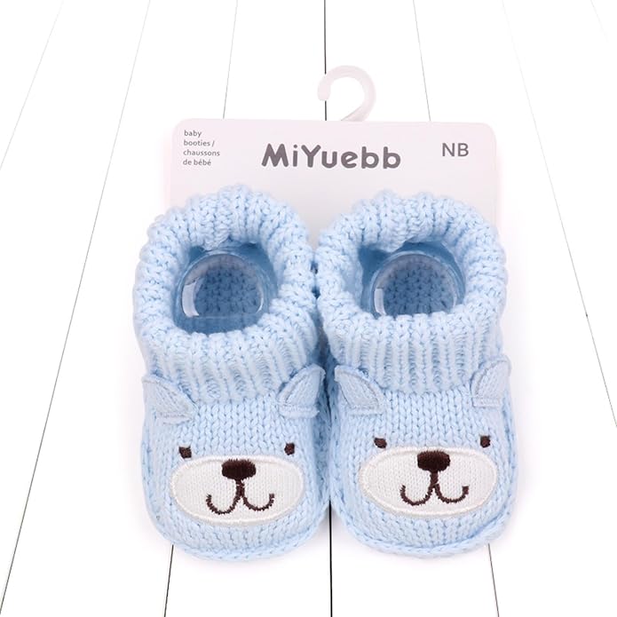 Infant Baby Boys Girls Knitted Booties Soft Cute First Walking Socks Shoes | - Image 3