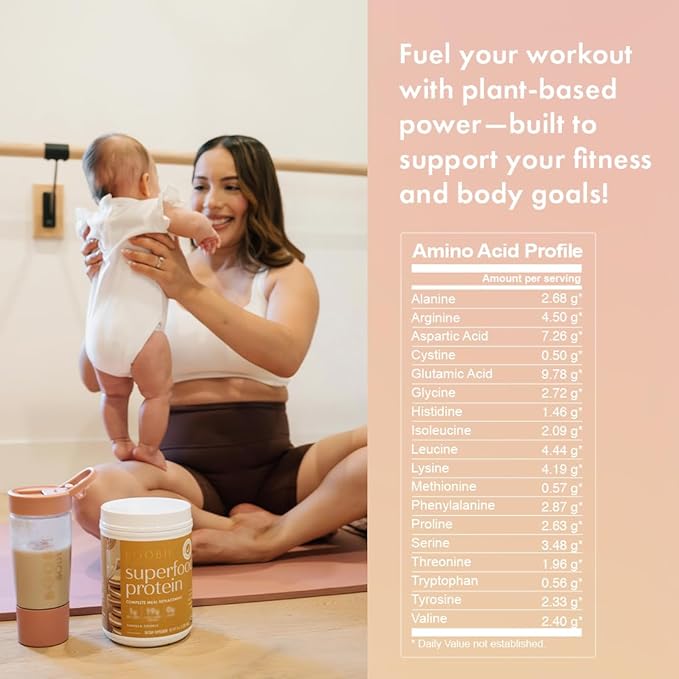 Boobie Body Superfood Protein Pregnancy and Postpartum Meal Replacement Shake, Vanilla Cookie Flavor | 19g Protein | Safe for Lactation & Motherhood | Organic, Vegan, Zero Sugar, 1 Tub (20 Servings)