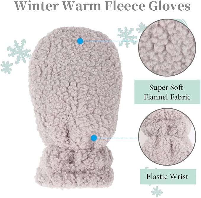 Zsedrut Baby Boys Winter Glove Warm Toddler Infant Girls Mittens Fleece Lined - Image 4