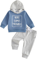 Infant Baby Boy Fall Winter Clothes Outfit Hooded Long Sweatshirt Pant Set by LIOMENGZI