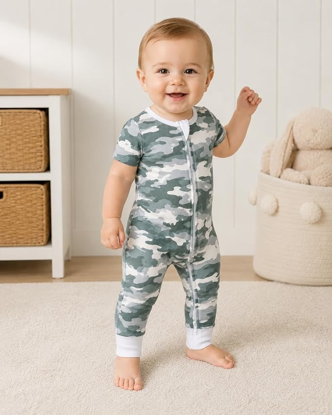 GUISBY Baby Cotton Footless Zipper Pajamas | 100% Cotton Comfort, Easy Zipper - Image 5
