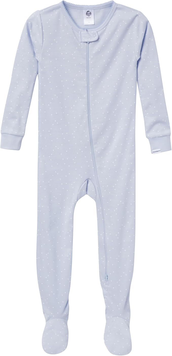 Gerber Baby Girls 2-Pack Footed Pajamas - Image 5