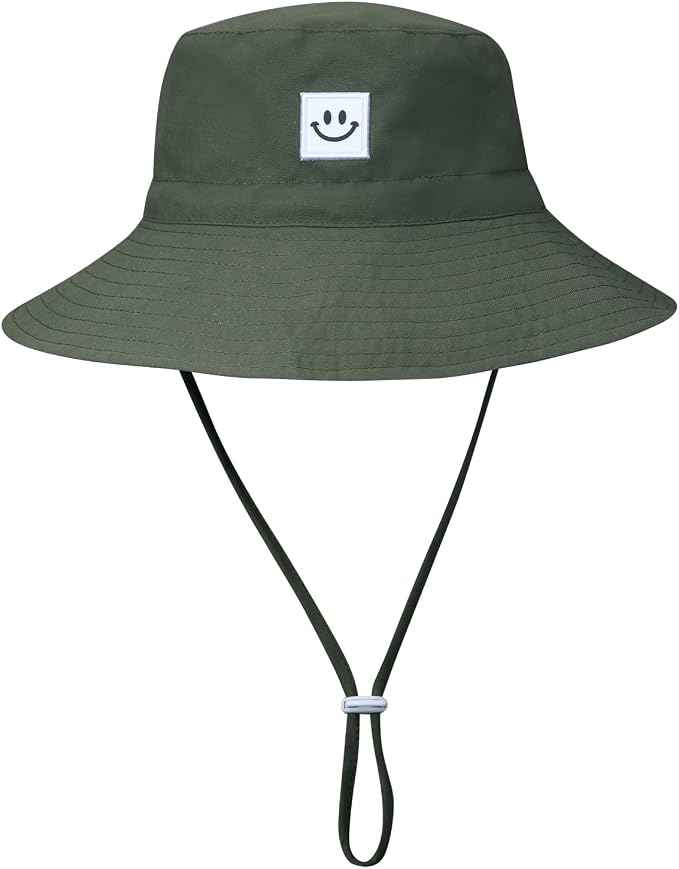 Baby Sun Hat Smile Face UPF 50+ Toddler Bucket Hat - Image 2