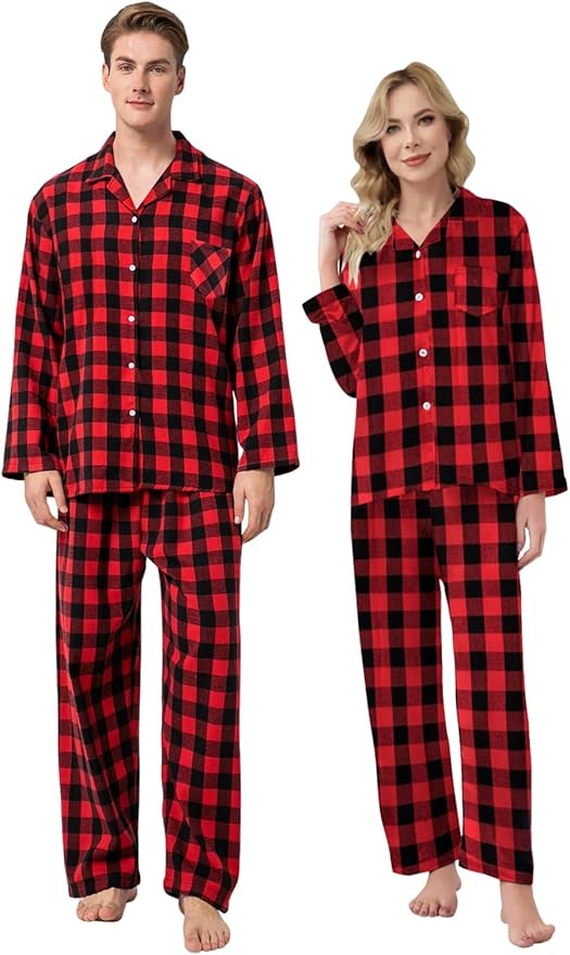 Schbbbta Family Matching Pajamas Holiday Sleepwear Long Sleeve Pjs Sets