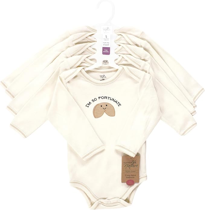 Touched by Nature Unisex Baby Organic Cotton Long-Sleeve Bodysuits - Image 2