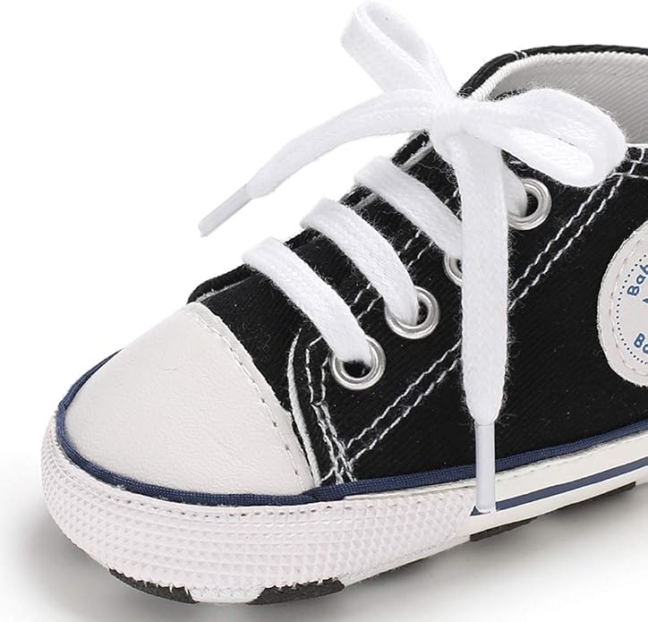 Unisex Baby Girls Boys Canvas High-top Shoes, Newborn Infant Anti-Slip Soft - Image 6