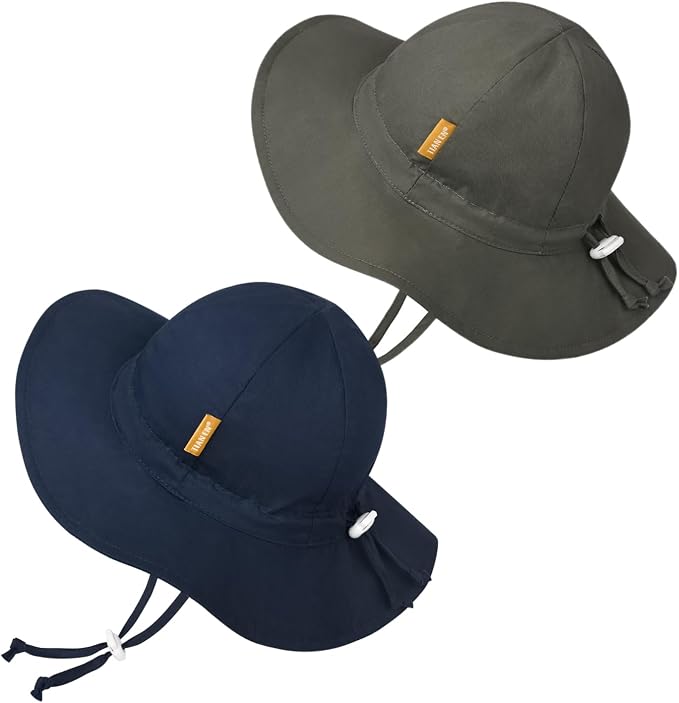 Baby Girl Sun Hat with UPF 50+ Outdoor Adjustable Toddler Beach Hat with Wide by DANMY