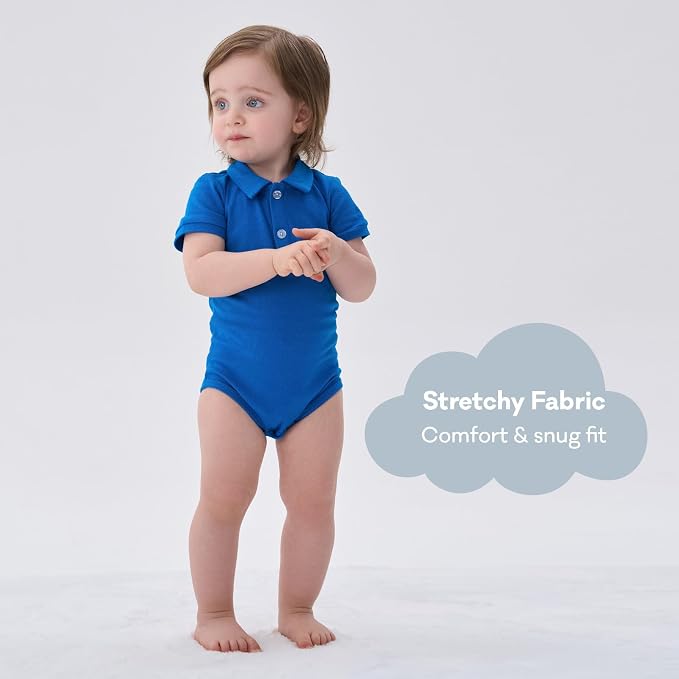 pureborn Baby Girls Boys Bodysuit Super Soft Cotton Romper 0-24 Months | - Image 2
