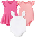 PATPAT Baby Girl Bamboo Viscose Bodysuits Set by PATPAT