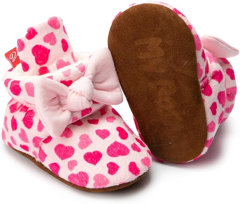Babelvit Newborn Baby Boy Girl Soft Fleece Booties Stay On Infant Slippers by Babelvit