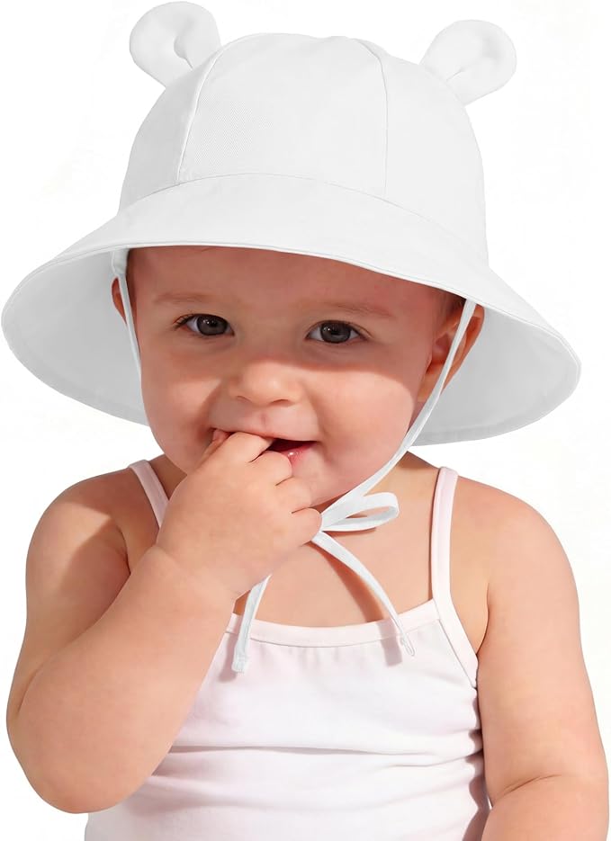 Zando Wide Brim Baby Sun Bucket Hat 0-4T UPF 50+ by ZANDO