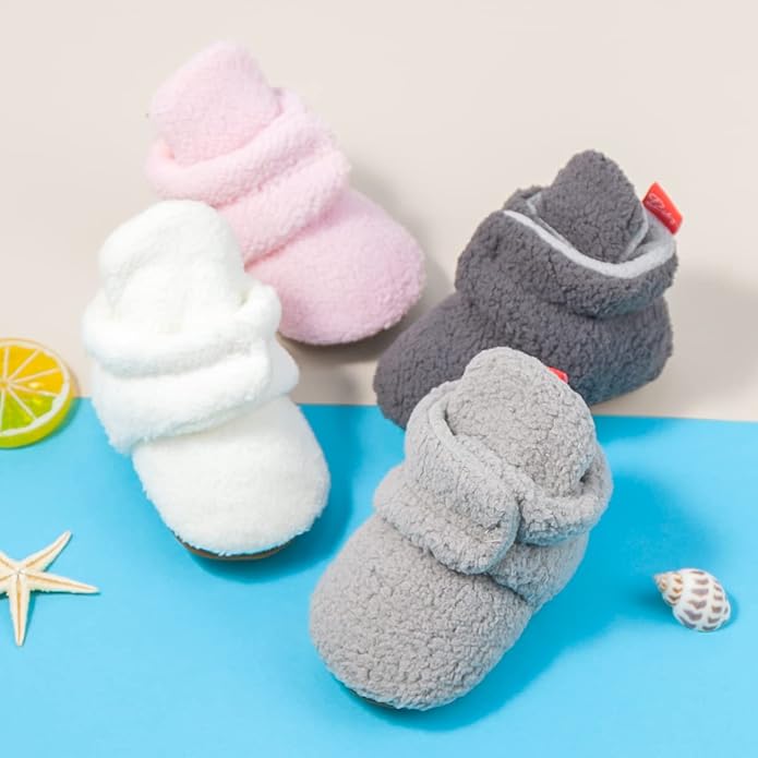 Sawimlgy Newborn Infant Baby Girl Boy Cotton Booties Stay On Sock Slippers Soft - Image 4
