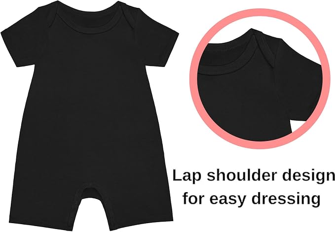 GUISBY Baby Rayon Romper Pajamas, 0-24M | Silky Soft Feel，Snap Closure，Footless - Image 2