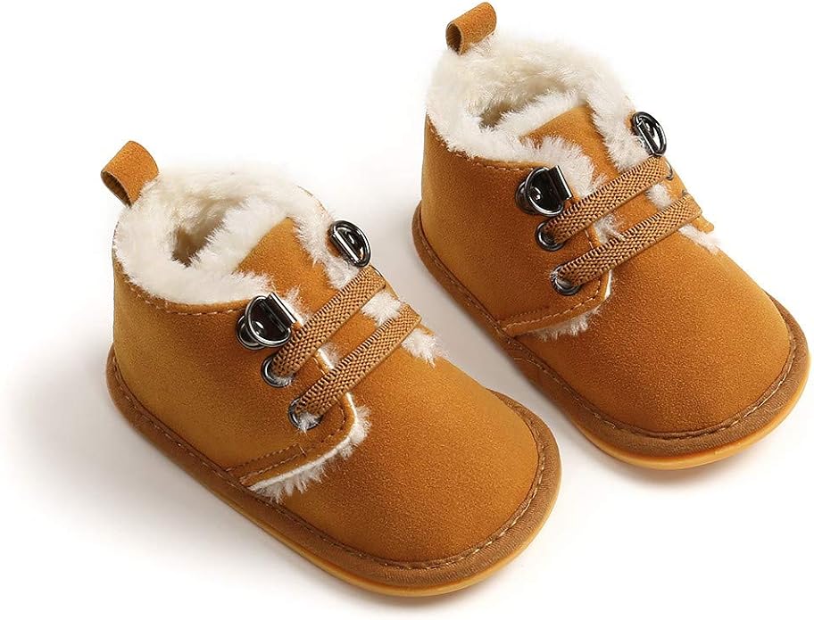 Meckior Baby Booties Newborn Infant Unisex Baby Girls Boys Velvet Rubber - Image 4