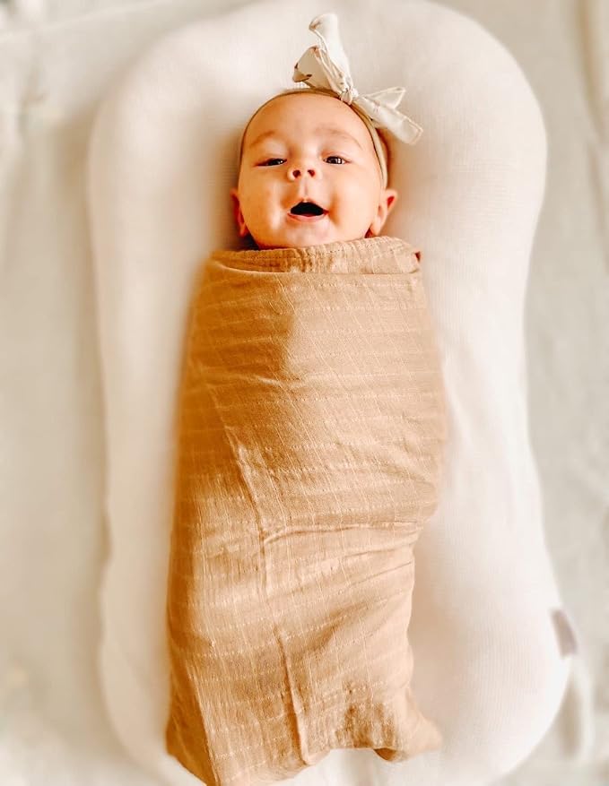 Ali+Oli Muslin Swaddle Blanket for Baby Large 47" x 47" Soft Rayon Made from - Image 2