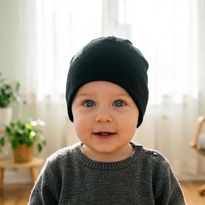 DRESHOW BQUBO 4 Pieces Baby Beanie Newborn Toddler Soft Cute Knit Hat Hospital - Image 4